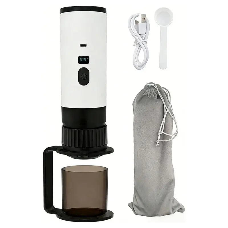 B82B-Vacuum Coffee Maker For Travelling, Wireless Portable Coffee Machine Single Serve 3-In-1 Vacuum Pressure