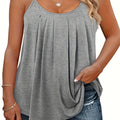 Plus Size Women's Casual Sleeveless Loose Fit Tank Top Soft Lightweight Summer Camisole