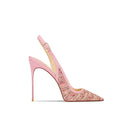 Thin Heel Pointed 2025 New High Heels Women's Red Fabric Versatile