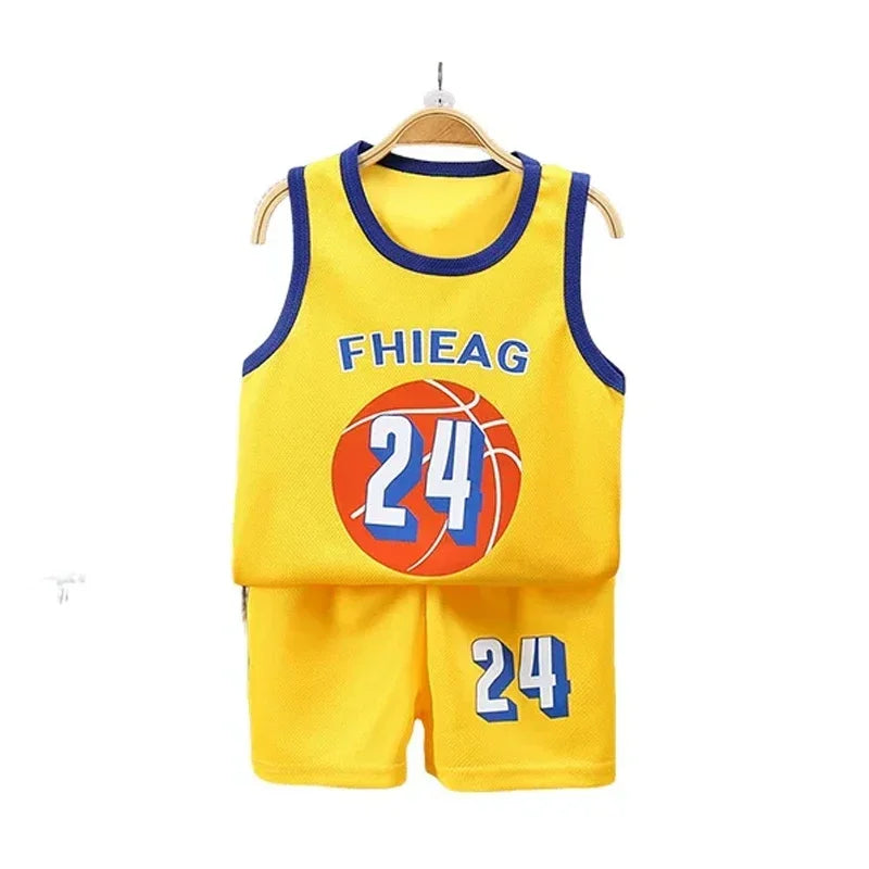 Children Sets Summer Sleeveless Basketball T - shirts - View 4 | SAMAG