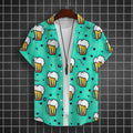 Hawaiian Shirt For Men 3d Beer Printed Short Sleeve Party | SAMAG