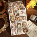 2Pcs/set Hard Sticker Relief Oil Painting Decorative Decal Poetry Seal for Diary Planner Scrapbook School Supply Stationery