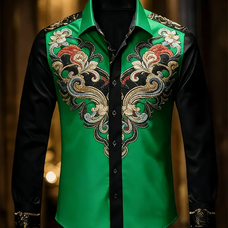 New 11 color men's long sleeved lapel shirt | SAMAG