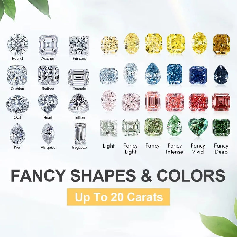 0.3ct 0.5ct 0.8ct 1ct 1.5ct 2ct 3ct With IGI GIA Certificates Lab Grown Diamonds CVD HPHT Lab Created Diamond Wholesale