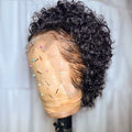 Pixie Cut Wig Transparent Lace Front Human Hair Wig Short Kinky Curly Bob Wigs Brazilian Water Wave Human Hair Wigs For Women