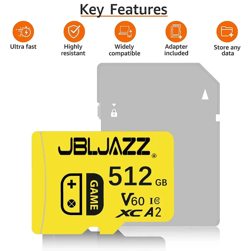 128GB 256GB Original New Class10 Memory SD Card 512GB High Speed Micro TF/SD Cards Shockproof SD Memory Card For Phone Tablet PC