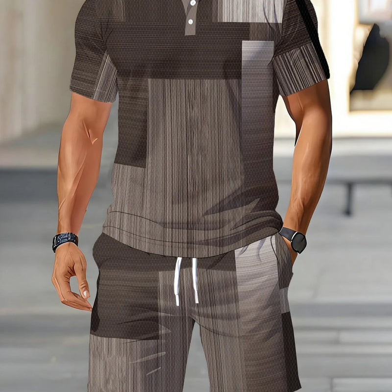 Summer New Men's Polo Shirt Set - Street Casual Fashion | SAMAG