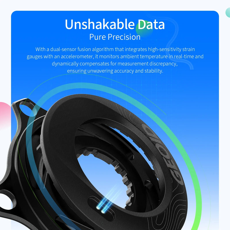 GEOID PM500 Road Bike Power Meter 110BCD 4-Bolt Crankset 24mm Spindle ANT+ Bluetooth Compatible for Shimano