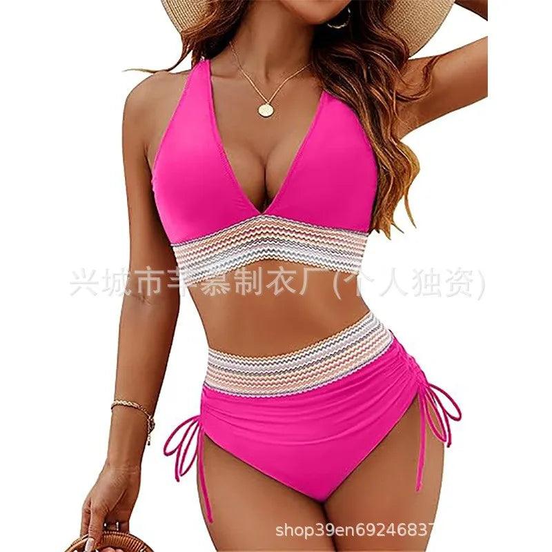 Women's Sleeveless High Waist Halter Neck Bikini | SAMAG