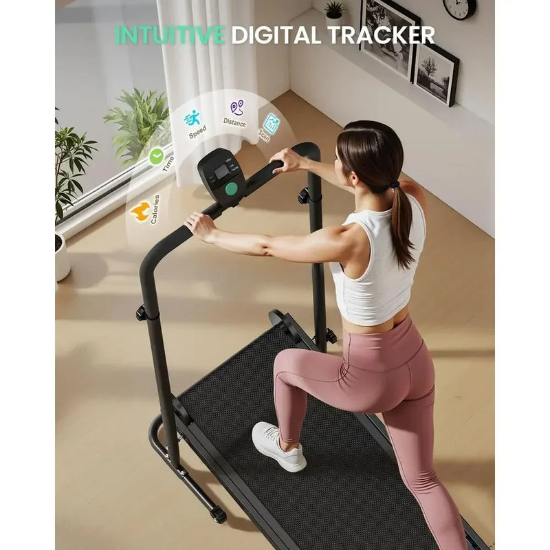 Dual Wheel Manual Treadmill with Adjustable Incline, LCD | SAMAG