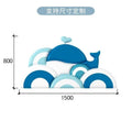 Cartoon Dolphin Wall Sticker Self-adhesive Blue Children's Room Bedside Soft Bag Anti-collision Cartoon Background Wall Backrest