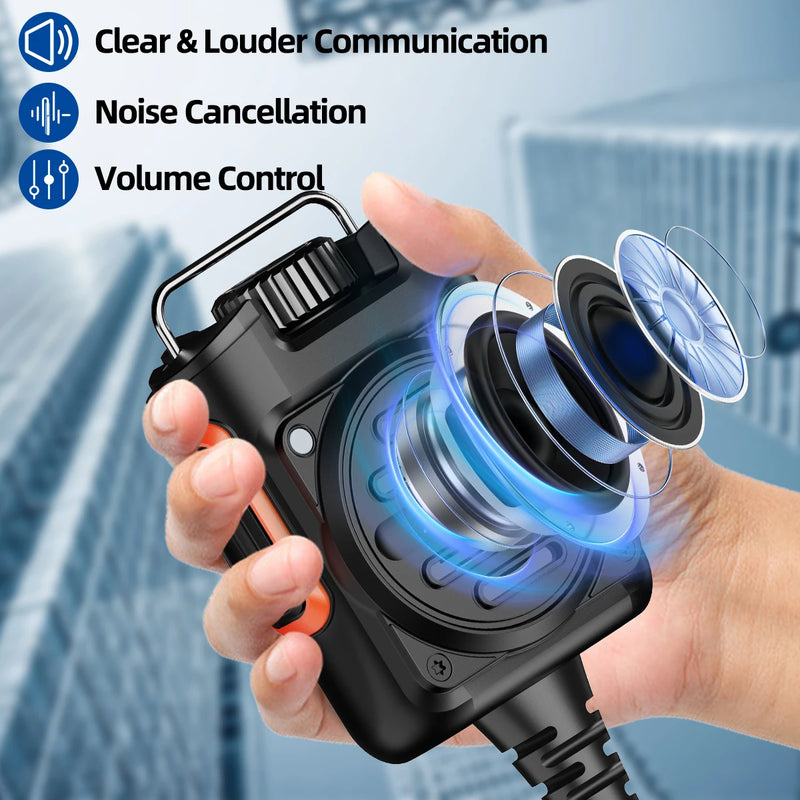 ABBREE AR-158 Walkie Talkie Microphone Speaker Adjustable Volume Handheld Rechargeable For Baofeng UV 5R MINI UV32 DM32 AR-152