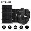 SUNLU PETG 3D Filament 1KG Biodegradable 1.75MM 10Rolls Bright Color Good Toughness Excellent Acid Alkali Weather Resistance