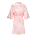 Wedding Party Team Bride Robe Kimono Satin Pajamas Bridesmaid Bathrobe With White Letters YE8171