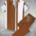 2-Piece Printed Men's Summer Short-Sleeved Button-Down | SAMAG