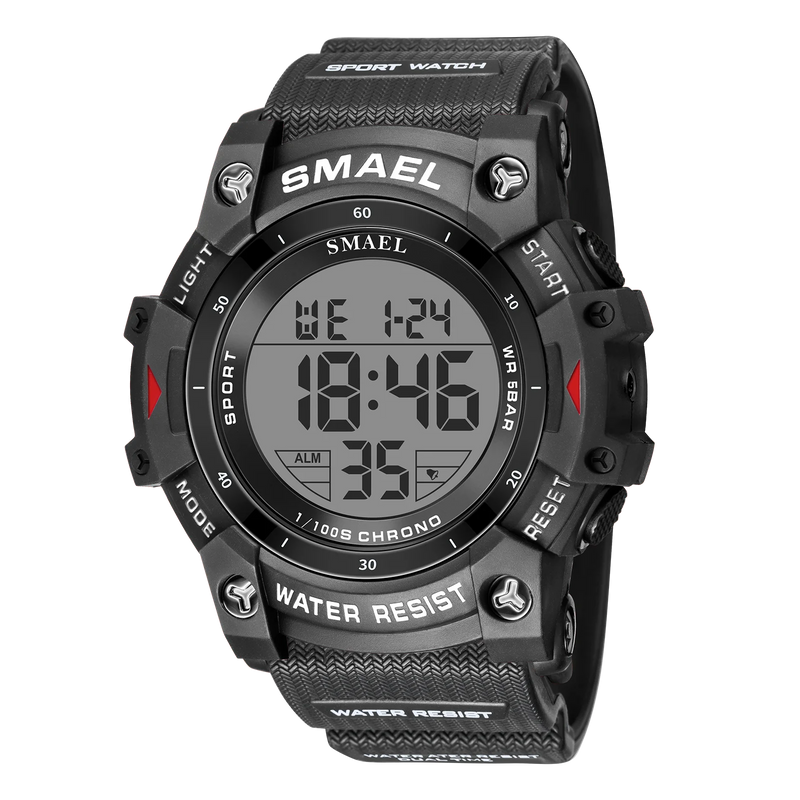 SMAEL 8123 Men's Digital Sport Watch - 50M Water Resistant LED Backlight Alarm Chronograph Stopwatch Shock Resistant