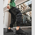 Men's Sports Shoes Trendy Flat Heel Low-top Soft-soled Round Toe Lace-up Large Size New High-quality Solid Color Running Shoes