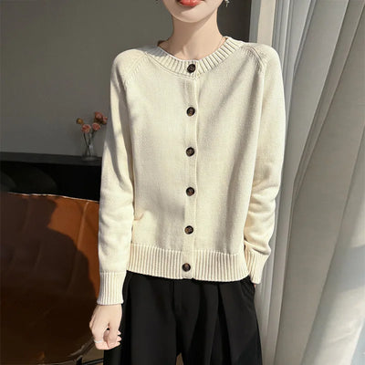 Spring And Autumn 100% Cotton Sweater Cardigan Women's | SAMAG