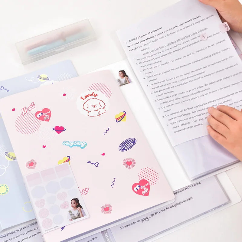 A4 Plastic Budget Binder File Folders For Documents 30/60 Pages Filing Products Office Supplies Desk Stationery Organizer