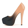 Women Sexy Pumps Stilettos 14cm Super High Heels Round Toes Platform Thin Heel NightClub Party Dress Red Wedding Shoes Big Size