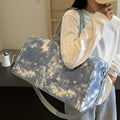 Fashion Canvas Tie-dye Women's Travel Bag Luxury Designer Boston Bag Large capacity shoulder crossbody bag with shoe compartment