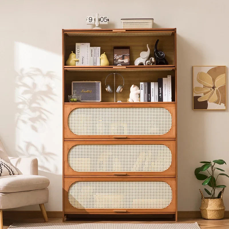 Bookshelf Shelf Floor-to-ceiling bookcase Living room against the wall Multi-layer storage cabinet Locker Simple bedroom