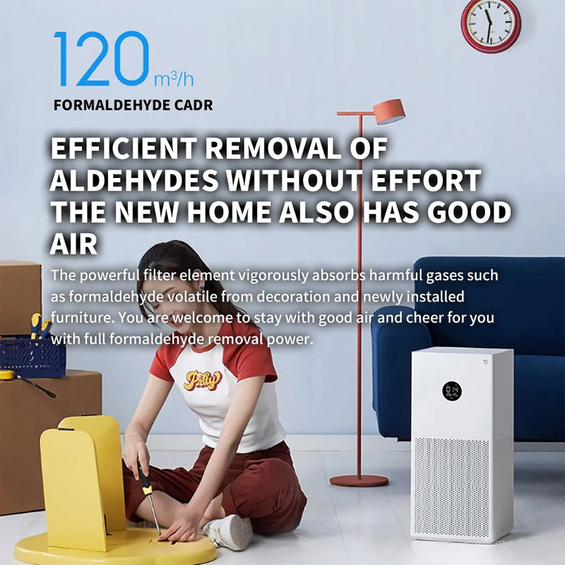 Xiaomi Home Pure Air Purifier 4 Lite Office Indoor Use Antibacterial Formaldehyde Removal Fog Purifier Household Appliances