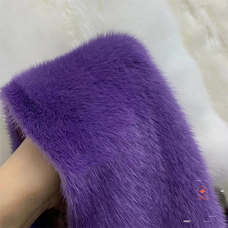 Mule Slippers Mink Fur Slides Comwarm Fashion Women Clogs Cork Insole Fur Slippers with Arch Support Outdoor Slides Home Shoes