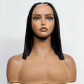250% Density Bob Straight Human Hair 2X6 Transparent Lace Closure Frontal Human Hair Wigs 100% Human Hair Ginger 99J Colored Wig