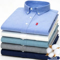 100% Pure Cotton Men's Solid Color Long Sleeve Shirt | SAMAG