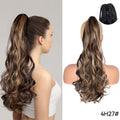 Synthetic Claw Clip On Ponytail Extension 22Inch Long Straight Wavy Ponytail Hair Ponytail With Claw Clip On Ponytail For Women