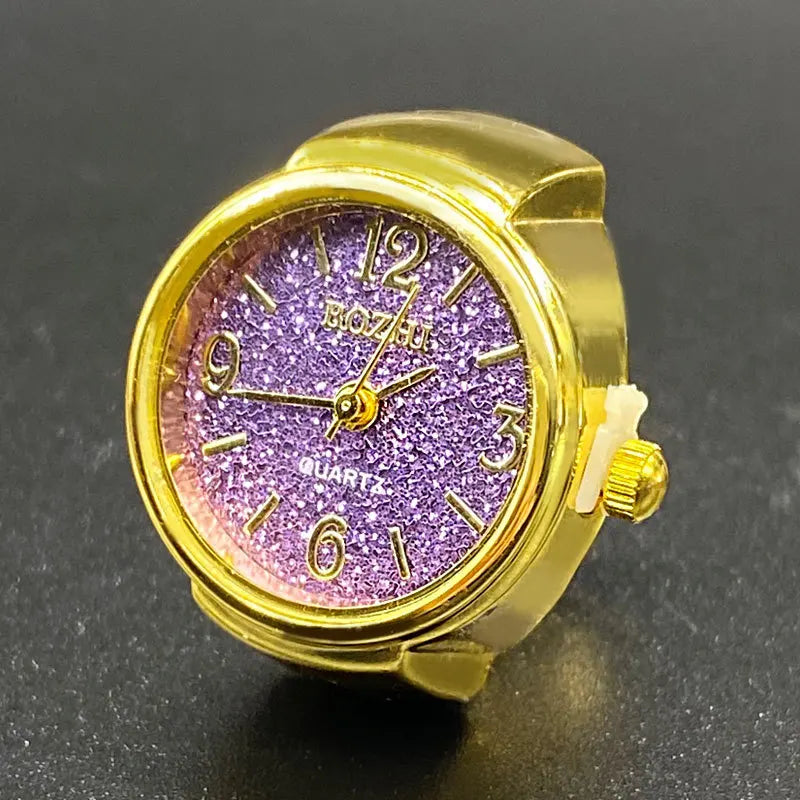 Kiss Jewelry Women Men Vintage Classic Finger Watch Rings Punk Stretchy Strap Quartz Watches Clock Ring Hip-hop anillos 2023