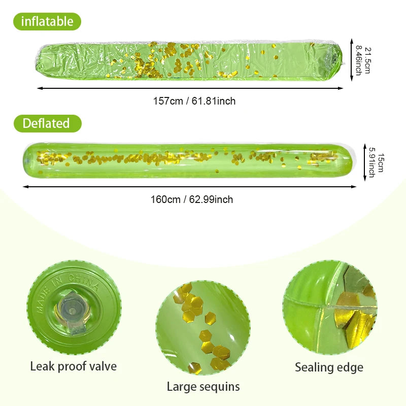 Transparent Glitter Inflatable Sequins Pool Float Sticks - View 6 | SAMAG