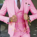 Beige Business Suits For Men Tuxedos Gold Buttons Groom Groomsman Prom Wedding Party Formal 3 Pieces Sets - View 8 | SAMAG