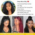40 46 Inch 13x4 13x6 Full Frontal HD Transparent Lace Long Deep Wave Brazilian Remy Human Hair Pre Plucked Wigs 200 Density