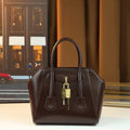 Simple casual metal lock tote 2026 new versatile large-capacity Boston bag