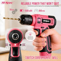 Tool Set with 8V Drill Home DIY Repair and Maintenance, Cordless USB Electric Driver, Hand Kit for Women and - View 3 | SAMAG