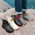 Men Rain Boots Outdoor Work Boots New Fashion Waterproof Fishing Shoes Platform Non-slip Rubber Shoes Lace-up Couple Rain Shoes