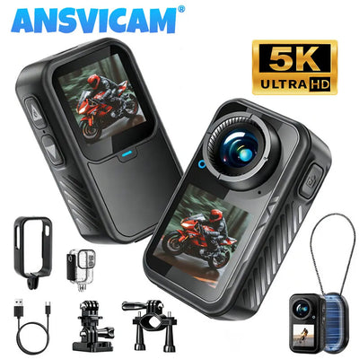 ANSVICAM 5K Mini Action Camera 4K60FPS Thumb Sports | SAMAG