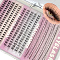 3 Styles Individual Lashes 15rows 390PCS Bottom Lashes Extension Lower Eyelash Clusters  DIY Wispy Natural Look Clear Band