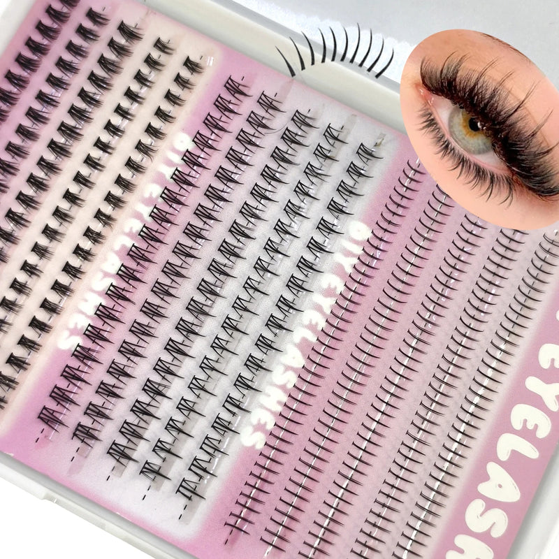 3 Styles Individual Lashes 15rows 390PCS Bottom Lashes Extension Lower Eyelash Clusters  DIY Wispy Natural Look Clear Band