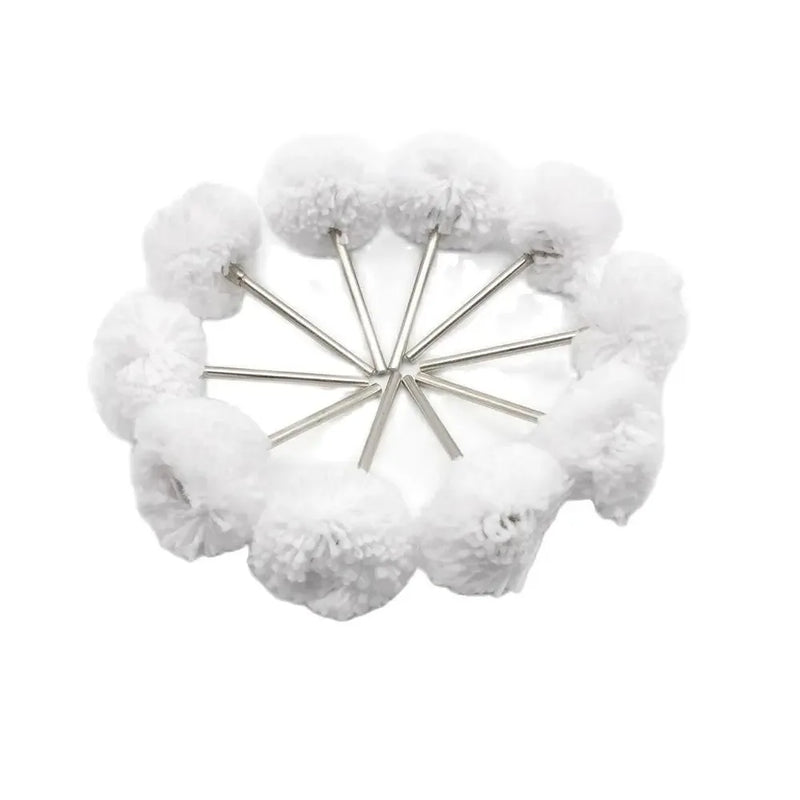 10PCS Jewelry Polishing Wheel Cloth Cotton Wool Brass Steel Wire Abrasive Brush For Rotary Tools 2.35 Shank