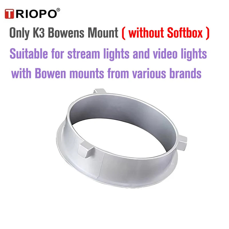 TRIOPO Bowens Mount Softbox K-3 55cm 65cm 90cm 120cm Quick-Setup Octagon Softbox for Godox Aputure Sokani Studio LED Video Light
