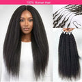Frizira 300g Kinky Straight Feather Crochet 100% Human Hair Extension Pre Separated Knotless Crochet Hair Bundles For Reusable Boho Braids