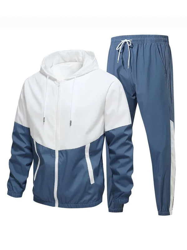 Men's Tracksuit Clothing Set Zipper Hoodie Sweatpants 2 Piece Hooded Long Sleeve Sportswear Sweatshirt Suits - View 8 | SAMAG