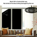 Black Opaque Glass Self-Adhesive Film, Uv Protection, Full Blackout Self-Adhesive Window Film, 100% Suitable for Glass Stickers in Offices and Homes