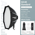 AMBITFUL Q3 Series 40/60cm Quick Release Standard SA-GD Ring Softbox For GODOX ML60 ML100 AD300PRO Video COB FlashLight