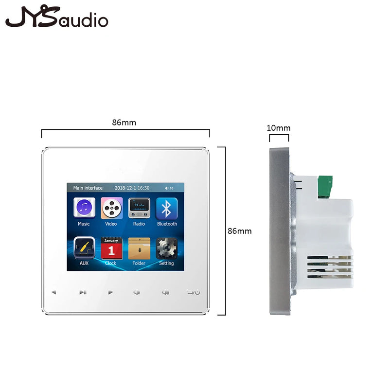 Smart Mini Bluetooth Wall Amplifier Home Theater Sound System with Stereo Ceiling Speaker Background Music for Hotel Residential
