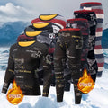 2-piece Autumn/Winter Men's Velvet and Velvet Fashion Printed Warm Underwear Set Comfortable Large Gold Velvet Warm Home Clothes