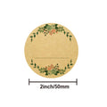 50 - 2 Inch Kraft Paper Flowers Thank You Label Stickers - View 2 | SAMAG